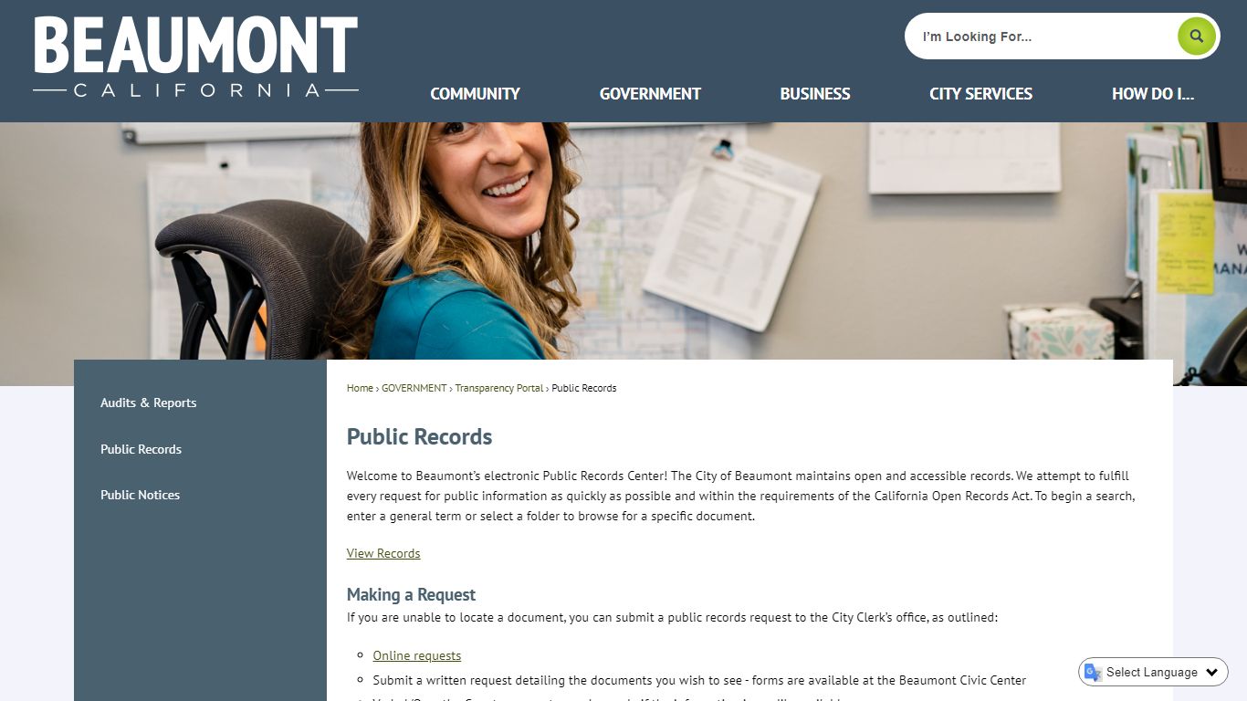 Public Records | Beaumont, CA - Official Website