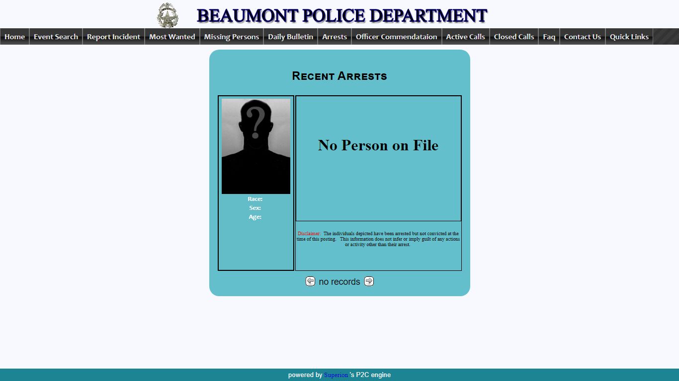 Beaumont Police Department P2C